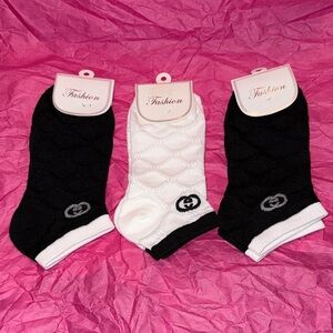 Women’s Fashion GG Style Logo Socks 3-Pack